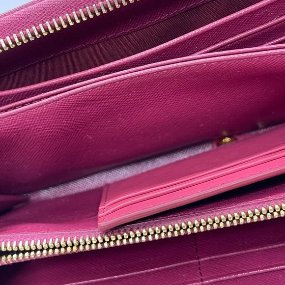 Prada Pink Fiocco Bow Saffiano Lux Long Wallet - Picture 6 of 15